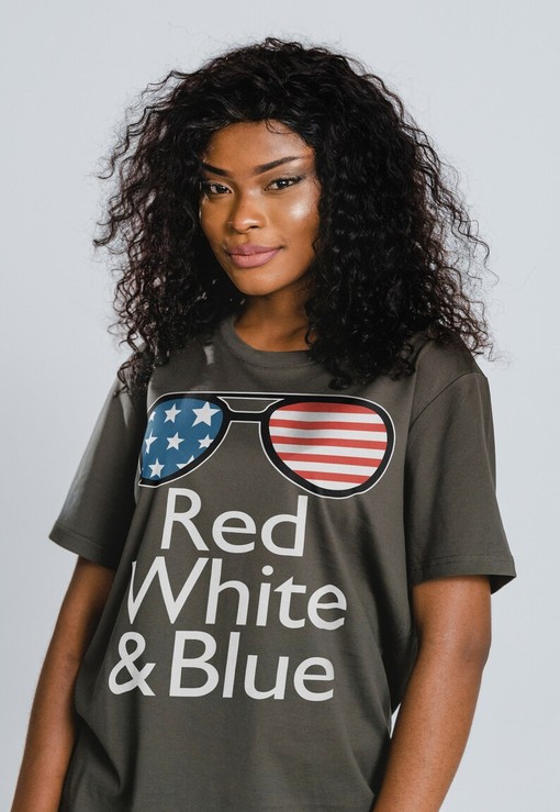 Red, White & Blue Independence T-Shirt, American Flag Tee, Patriot Shirt, Freedom Tshirt, Fourth Of July Tee