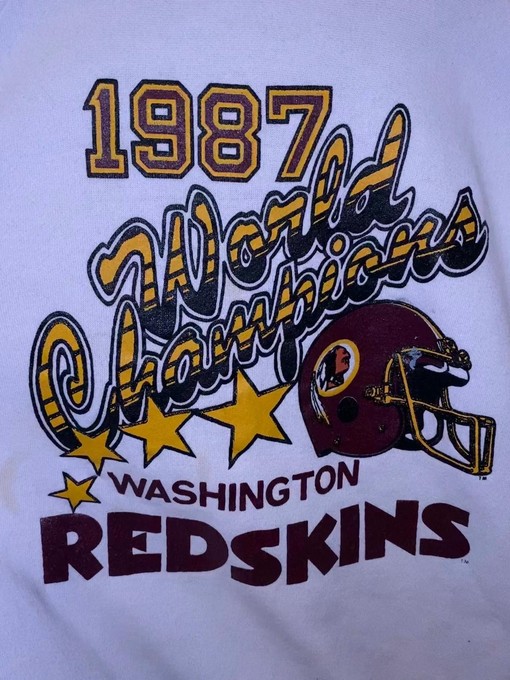 Redskins 1987 Super Bowl Champs Vintage Style Champion Sweatshirt T-shirt, NCAA Football Teams Gifts for Kids - Image 2