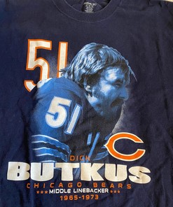 Reebok Dick Butkus Chicago Bears NFL Vintage Sweatshirt T-Shirt - Retro NFL Collectible Apparel