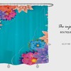 Refresh Your Bathroom Decor with Vintage Blue Flower Shower Curtain, Washable and Customizable with Hooks