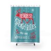 Reindeer Christmas Holiday Shower Curtain - Festive Decor for Your Bathroom