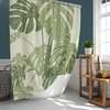 Relax with Botanical Tropical Forest Leaf Shower Curtain, Green Leaves Monstera, Home Bath Decor, House Warming Gift