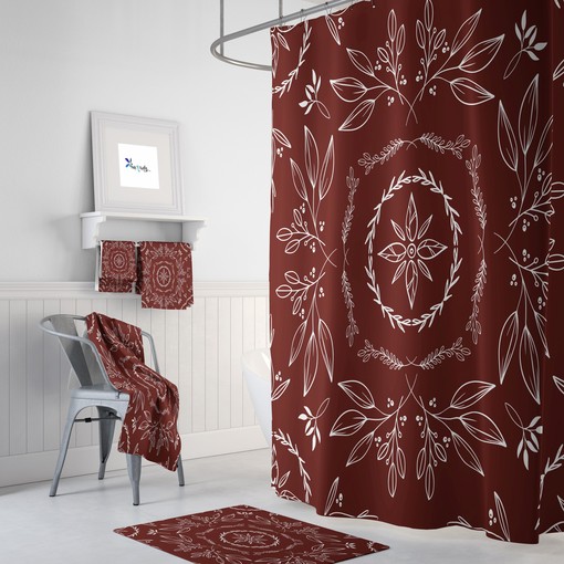 Relaxing Farmhouse Floral Shower Curtain for Serene Atmosphere in Your Bathroom