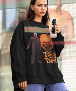 Relentless Trick or Treat Sweatshirt - Michael Myers Vintage Movie Shirt for Friday the 13th Horror Fans