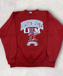 Represent Massachusetts Minutemen with Vintage Style American Football Shirts and Hoodies