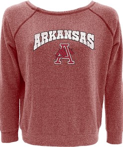 Reserve Collection by 3/4 Raglan Sleeve Vault Hacci Fabric Tee - Hogs Shirt Gifts for Razorbacks Lovers