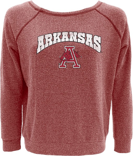 Reserve Collection by 3/4 Raglan Sleeve Vault Hacci Fabric Tee - Hogs Shirt Gifts for Razorbacks Lovers