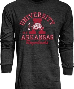 Reserve Collection by Vintage Tri-Blend Long Sleeve Vault T-Shirt - Hogs Shirt Gifts for Razorbacks Lovers