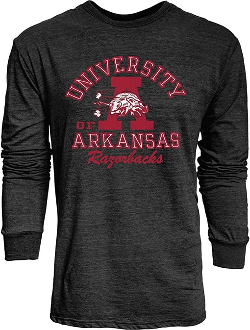Reserve Collection by Vintage Tri-Blend Long Sleeve Vault T-Shirt - Hogs Shirt Gifts for Razorbacks Lovers
