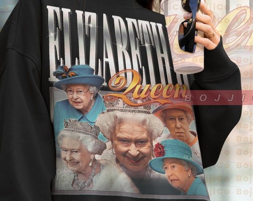 Rest In Peace QUEEN ELIZABETH Vintage Sweatshirt - Tribute to the Forever Queen with Classic Film T-Shirt - Image 4