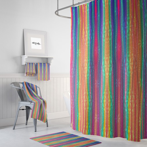Restroom Shower Curtain Boho Maximalist Bathroom Decor