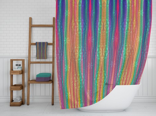 Restroom Shower Curtain Boho Maximalist Bathroom Decor - Image 3