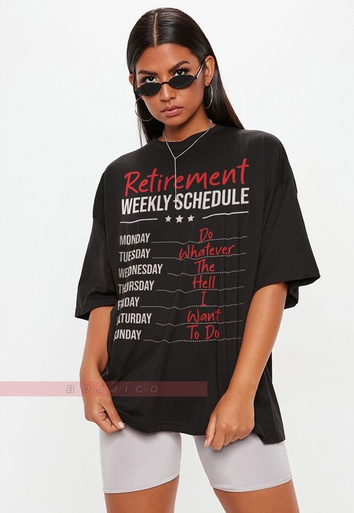 Retirement Weekly Schedule Shirt - Movie Shirts for Men - Retirement Gifts for Movie Fans - Funny Retirement Tee - Image 2