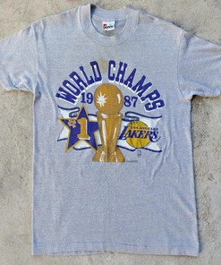 Retro 1987 Lakers World Champions T-Shirt - Gift For NBA Fans