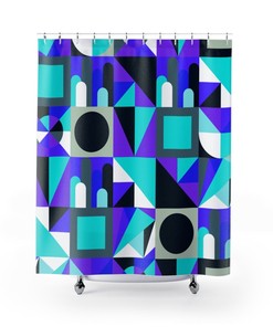 Retro 80s Design Shower Curtain: New Wave Vibes for Your Bathroom