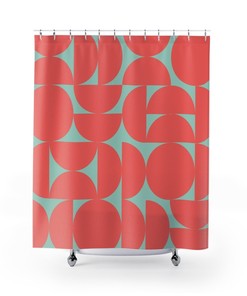 Retro Abstract Art Modern Print Shower Curtain: Perfect Housewarming Gift Idea