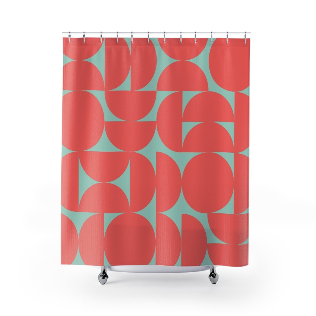 Retro Abstract Art Modern Print Shower Curtain: Perfect Housewarming Gift Idea