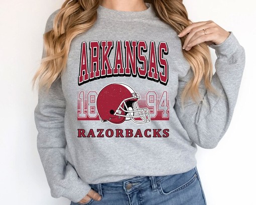 Retro Arkansas Football Sweatshirt, Vintage NCAA Shirts - University Football Fan Shirt