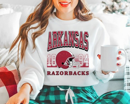Retro Arkansas Football Sweatshirt, Vintage NCAA Shirts - University Football Fan Shirt - Image 3