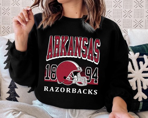 Retro Arkansas Football Sweatshirt, Vintage NCAA Shirts - University Football Fan Shirt - Image 4