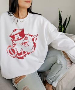 Retro Arkansas Logo Arkansas Sweater - Unisex Arkansas Razorbacks Graphic Sweatshirt