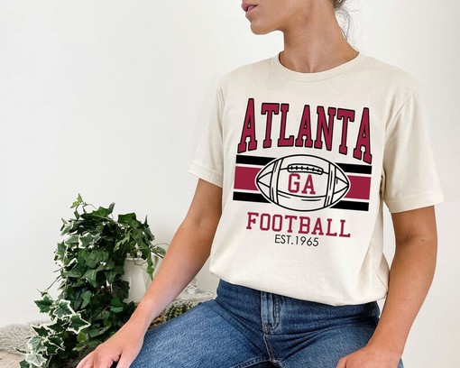 Retro Atlanta Football Shirt for NFL Fans with NCAA Shirts for Men and Women and Vintage NCAA Shirts - Image 4