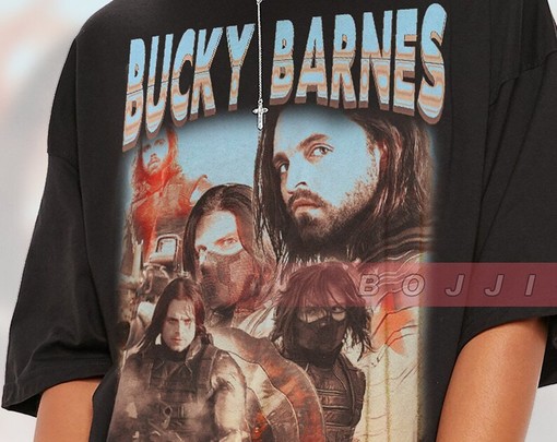 Retro BUCKY BARNES Sebastian Stan Shirt, Actor Fan - Movie Fans Gifts - Image 2
