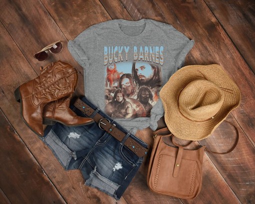 Retro BUCKY BARNES Sebastian Stan Shirt, Actor Fan - Movie Fans Gifts - Image 3