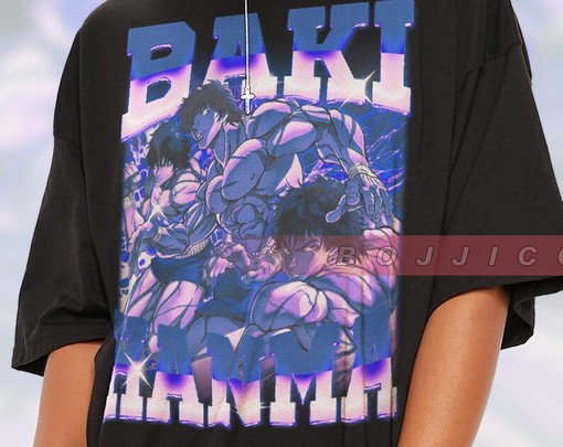 Retro Baki Hanma Tee - Minimalist Movie Shirts for Baki Hanma Anime Fans - Image 2