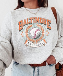 Retro Baltimore Baseball Sweatshirt, Vintage Style Fan Gift Idea