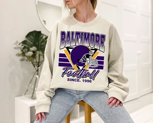 Retro Baltimore Football Team Sweatshirt, Vintage NFL Shirt for Fans