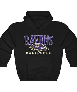 Retro Baltimore Ravens NFL Unisex Hoodie Sweatshirt Sport Shirt