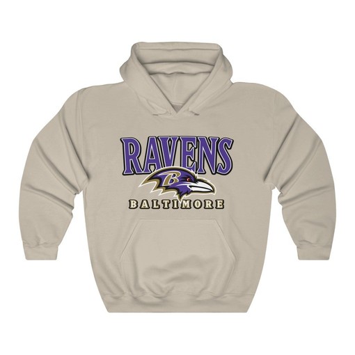 Retro Baltimore Ravens NFL Unisex Hoodie Sweatshirt Sport Shirt - Image 3