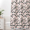 Retro Black and Pink Floral Shower Curtain | West End Floral Design | Bathroom Shower Curtains Decorative