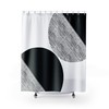 Retro Black and White Design Shower Curtain: Mid Century Modern Upgrade