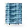 Retro Blue and Black Mid Century Modern Shower Curtain: MCM Bathroom Upgrade