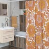 Retro Boho Flowers Shower Curtain, Groovy 60's 70's Hippie Bathroom Accessory, Chic and Vibrant
