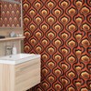 Retro Boho Hippie Flowers Shower Curtain - Fun and Groovy Bathroom Accessory