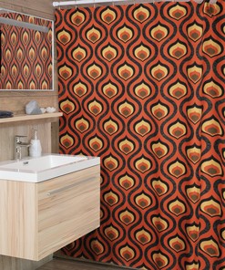 Retro Boho Hippie Flowers Shower Curtain - Fun and Groovy Bathroom Accessory