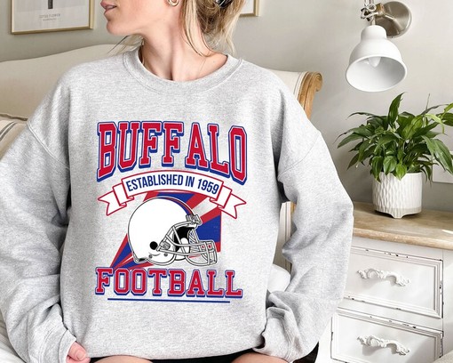 Retro Buffalo Football Shirt for NFL Fans with State University Shirt and College Shirts - Image 2