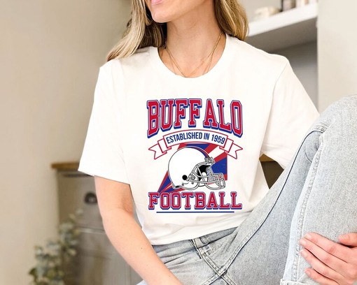 Retro Buffalo Football Shirt for NFL Fans with State University Shirt and College Shirts - Image 3
