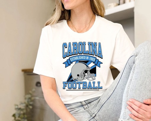 Retro Carolina Football Crewneck Sweatshirt Hoodie Shirt with State University Shirt - Image 3