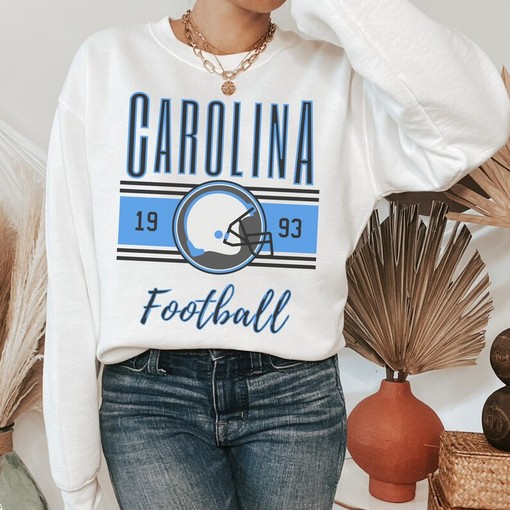 Retro Carolina Football Crewneck Sweatshirt, Vintage Carolina Shirt, Cute Gift for Her, NCAA Shirts - Image 2