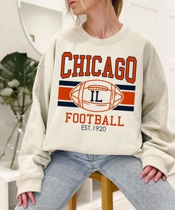 Retro Chicago Football Shirt - Vintage Sweatshirt for NFL Fans and Enthusiasts