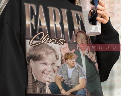 Retro Chris Farley Homage Tee - Vintage Sweater for Comedy Fans - Image 4