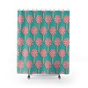 Retro Christmas Candy Cane Shower Curtain, Festive Holiday Bathroom Decor