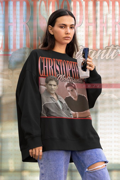 Retro Christopher Moltisanti Sweatshirt, American Italian Crime Fan Tee