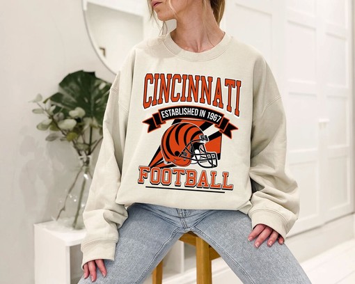 Retro Cincinnati Football Shirt for NFL Fans with Sport Shirts Girls and Boys