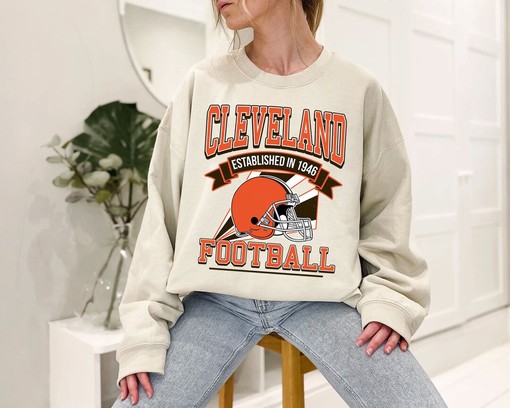 Retro Cleveland Football Shirt for NFL Fans with American University T Shirt