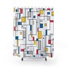 Retro Cubism 1960s Bathroom Shower Curtain, Mid-century Modern Decor Accessories